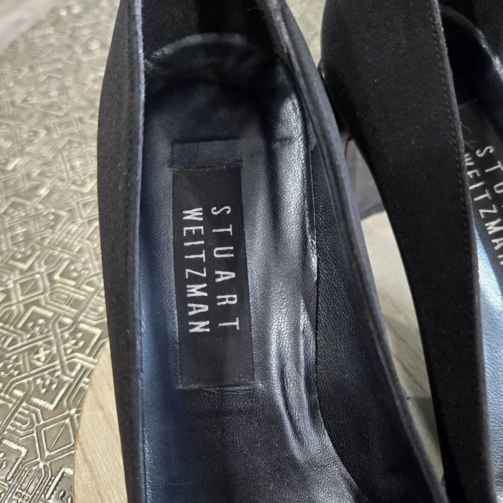 🐢 Stuart Weitzman Vintage Anna Black Pump Size 7.5